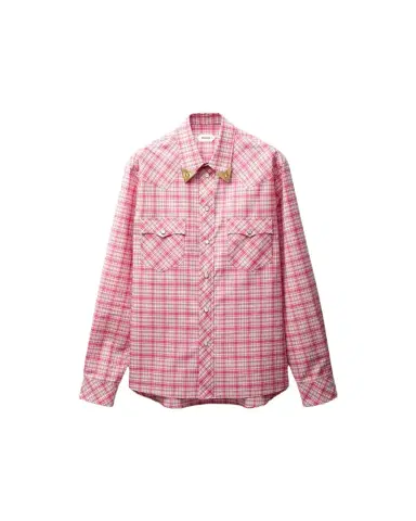Versace Checked Cotton-Poplin Slim Shirt | Thumbnail 1