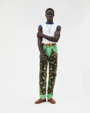 Versace Embroidered Straight Jeans | Thumbnail 2 Versace Embroidered Straight Jeans | Thumbnail 2
