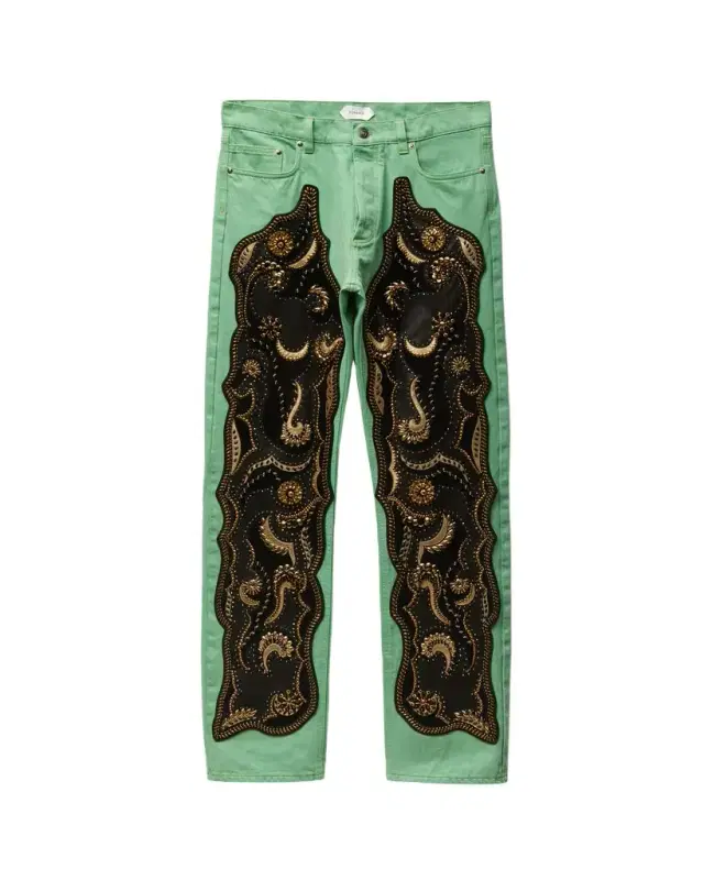 Versace Embroidered Straight Jeans