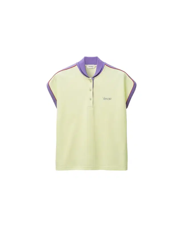 Versace Embroidered-Logo Cotton Piqué Polo