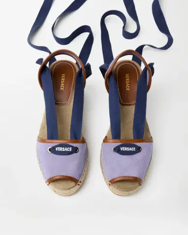 Versace Lola Suede Wedge Sandals 65 mm | Thumbnail 2
