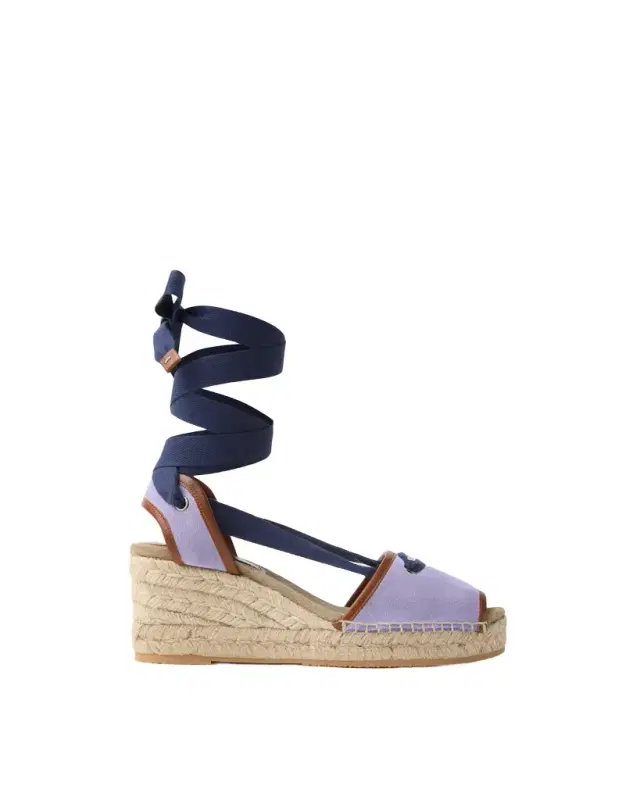 Versace Lola Suede Wedge Sandals 65 mm