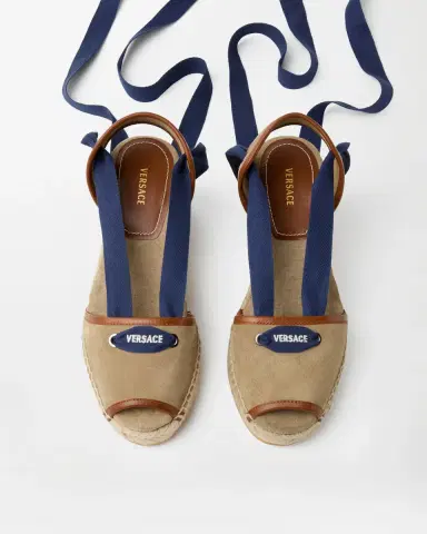 Versace Lola Suede Wedge Sandals 65 mm | Thumbnail 2