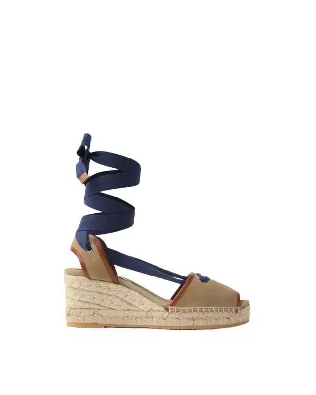 Versace Lola Suede Wedge Sandals 65 mm