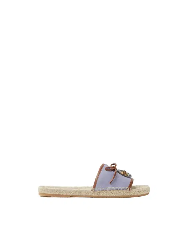 Versace Lola Suede Flat Sandals