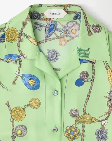 Versace Printed Silk Twill Shirt | Thumbnail 2 Versace Printed Silk Twill Shirt | Thumbnail 2