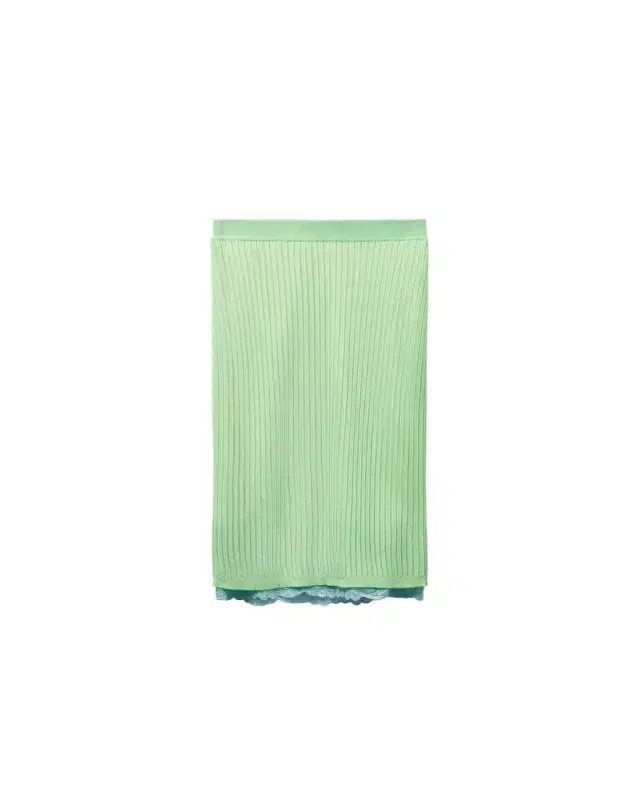 Versace Lace-Trim Viscose-Blend Ribbed Knit Midi Skirt