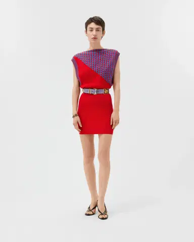 Versace Cotton Knit Mini Dress | Thumbnail 2 Versace Cotton Knit Mini Dress | Thumbnail 2