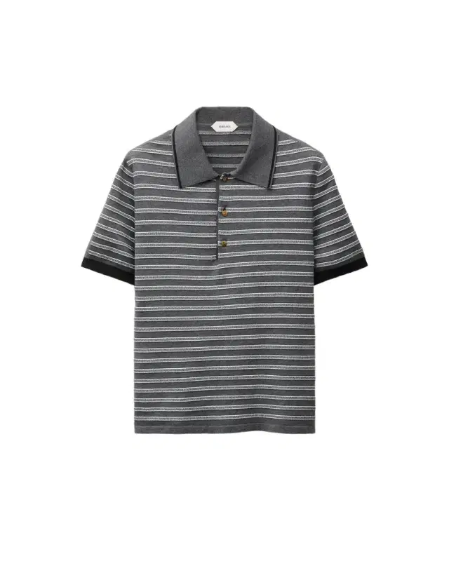 Versace Jacquard Cotton-Blend Knit Polo