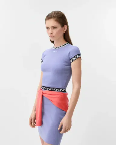 Versace Cotton Knit T-Shirt | Thumbnail 2