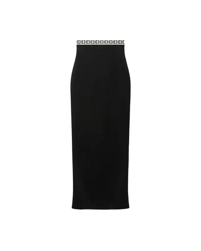 Versace Viscose-Blend Jacquard Long Skirt