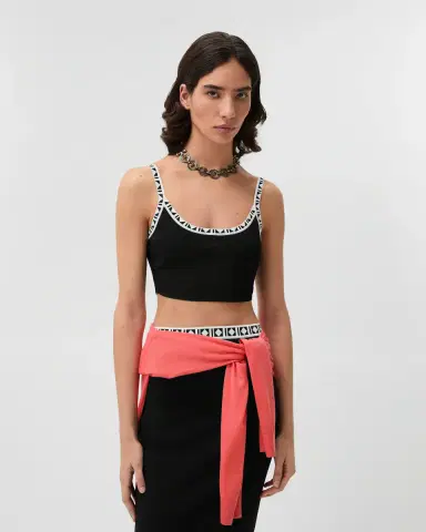 Versace Viscose-Blend Jacquard Crop Top | Thumbnail 2 Versace Viscose-Blend Jacquard Crop Top | Thumbnail 2