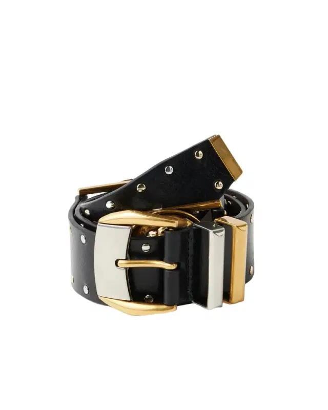 Versace Studded Leather Belt 4 cm