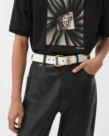 Versace Studded Leather Belt 4 cm | Thumbnail 2 Versace Studded Leather Belt 4 cm | Thumbnail 2