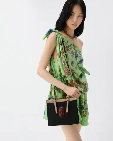 Versace Rivière Mini Canvas Tote | Thumbnail 2 Versace Rivière Mini Canvas Tote | Thumbnail 2