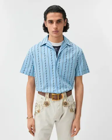 Versace Jacquard Cotton-Silk Regular Shirt | Thumbnail 2 Versace Jacquard Cotton-Silk Regular Shirt | Thumbnail 2
