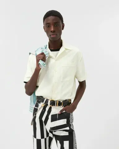 Versace Jacquard Cotton-Silk Regular Shirt | Thumbnail 2 Versace Jacquard Cotton-Silk Regular Shirt | Thumbnail 2