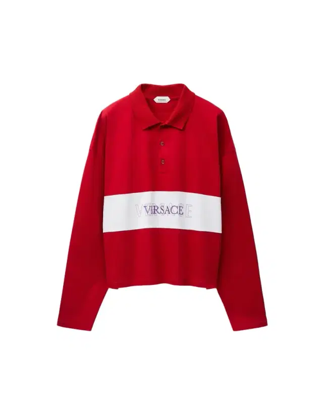 Versace Embroidered-Logo Intarsia Cotton-Jersey Polo