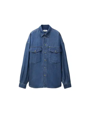Versace Embroidered-Logo Denim Cotton Shirt | Thumbnail 1 Versace Embroidered-Logo Denim Cotton Shirt | Thumbnail 1