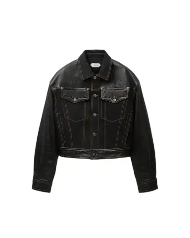 Versace Denim & Leather Blouson | Thumbnail 1 Versace Denim & Leather Blouson | Thumbnail 1