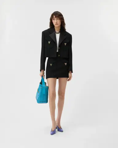 Versace Wool Mini Skirt | Thumbnail 2 Versace Wool Mini Skirt | Thumbnail 2