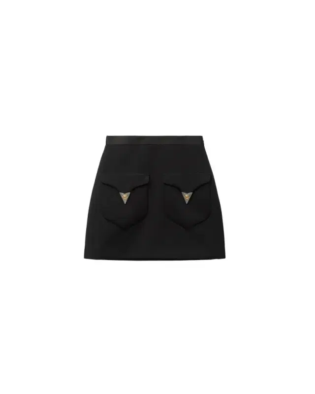Versace Wool Mini Skirt