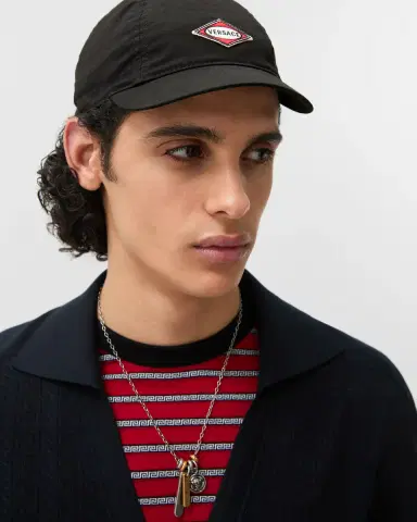 Versace Embroidered Canvas Cycling Cap | Thumbnail 2 Versace Embroidered Canvas Cycling Cap | Thumbnail 2
