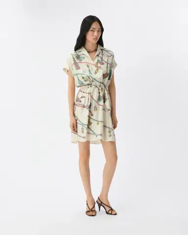 Versace Printed Silk Twill Mini Dress | Thumbnail 2 Versace Printed Silk Twill Mini Dress | Thumbnail 2