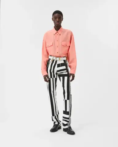 Versace Printed Straight Leg Jeans | Thumbnail 2 Versace Printed Straight Leg Jeans | Thumbnail 2