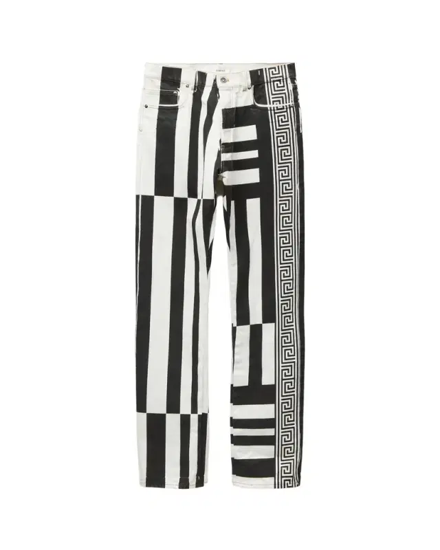 Versace Printed Straight Leg Jeans
