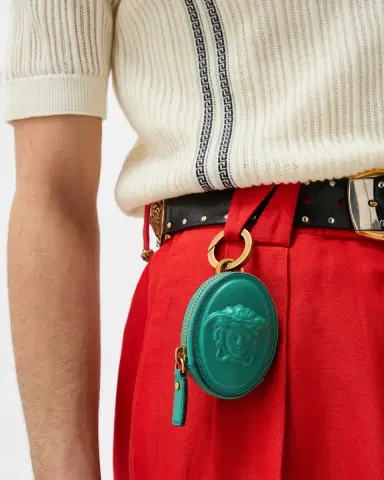 Versace Lou Nappa Coin Purse | Thumbnail 2 Versace Lou Nappa Coin Purse | Thumbnail 2