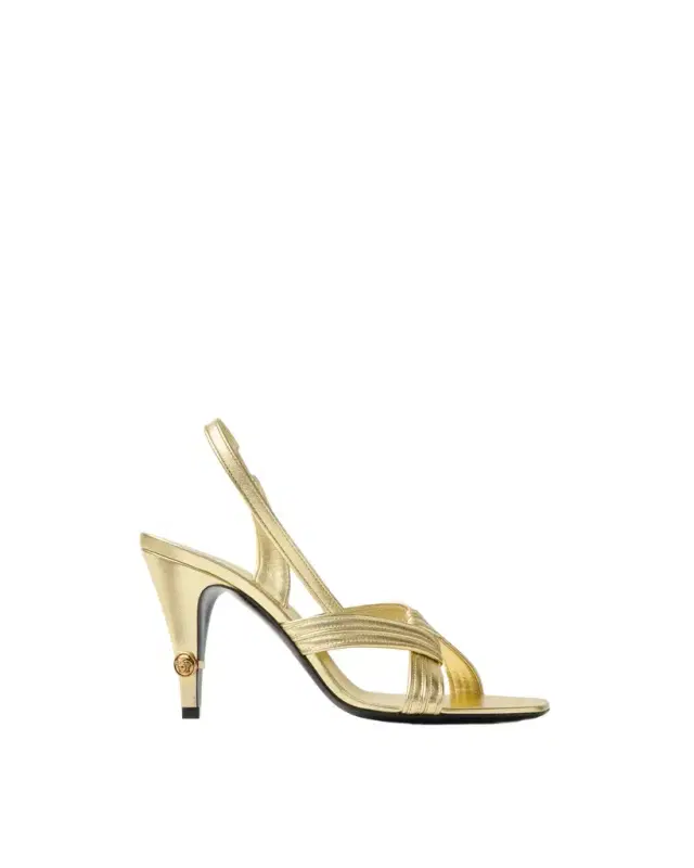 Versace Gianni Metallic Nappa Sandals 90 mm