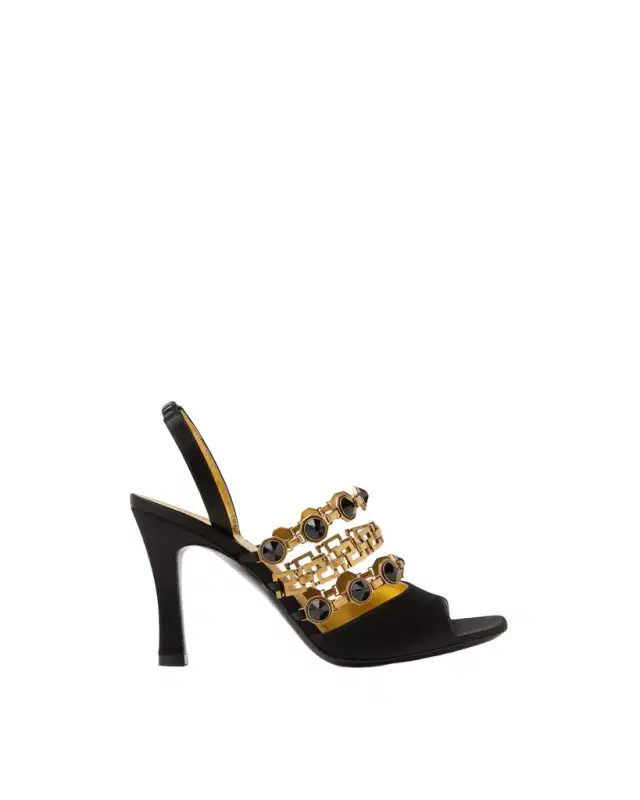 Versace Gemma Satin Sandals 90 mm
