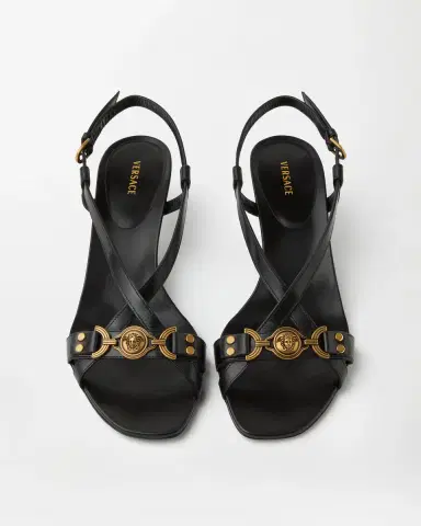 Versace Marisa Leather Sandals 50 mm | Thumbnail 2 Versace Marisa Leather Sandals 50 mm | Thumbnail 2