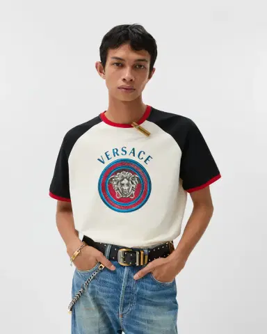 Versace Printed Cotton-Jersey Regular T-Shirt | Thumbnail 2 Versace Printed Cotton-Jersey Regular T-Shirt | Thumbnail 2
