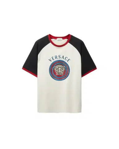 Versace Printed Cotton-Jersey Regular T-Shirt | Thumbnail 1 Versace Printed Cotton-Jersey Regular T-Shirt | Thumbnail 1