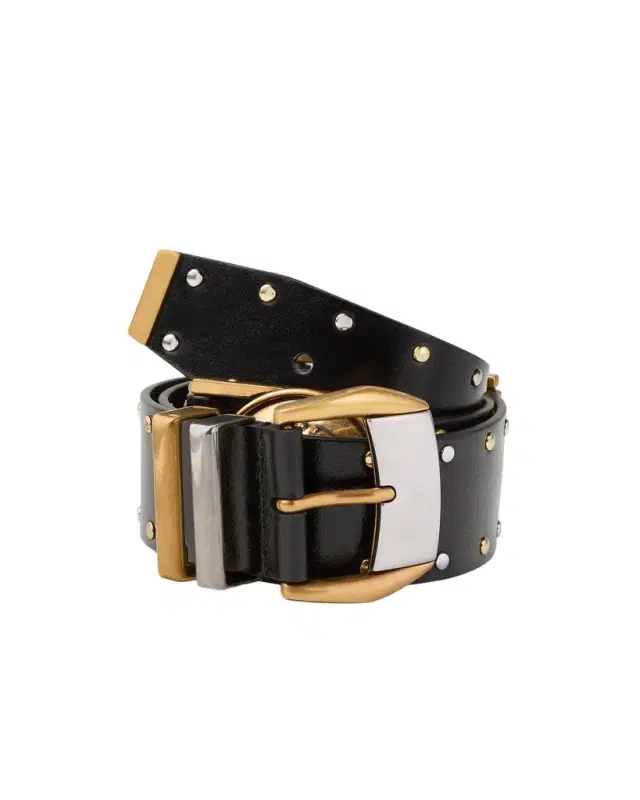 Versace Studded Leather Belt 4 cm