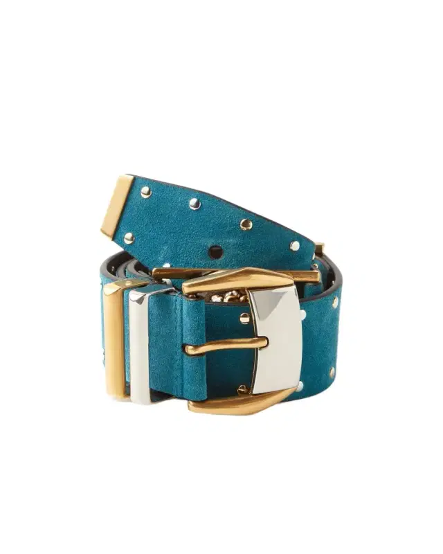 Versace Studded Suede Belt 4 cm