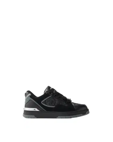 Versace Biggie Basket Jacquard Leather Sneakers | Thumbnail 1