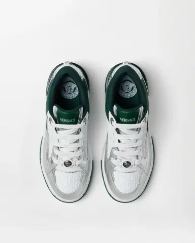Versace Biggie Basket Metallic Nappa Sneakers | Thumbnail 2