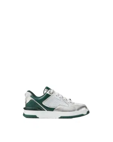 Versace Biggie Basket Metallic Nappa Sneakers | Thumbnail 1