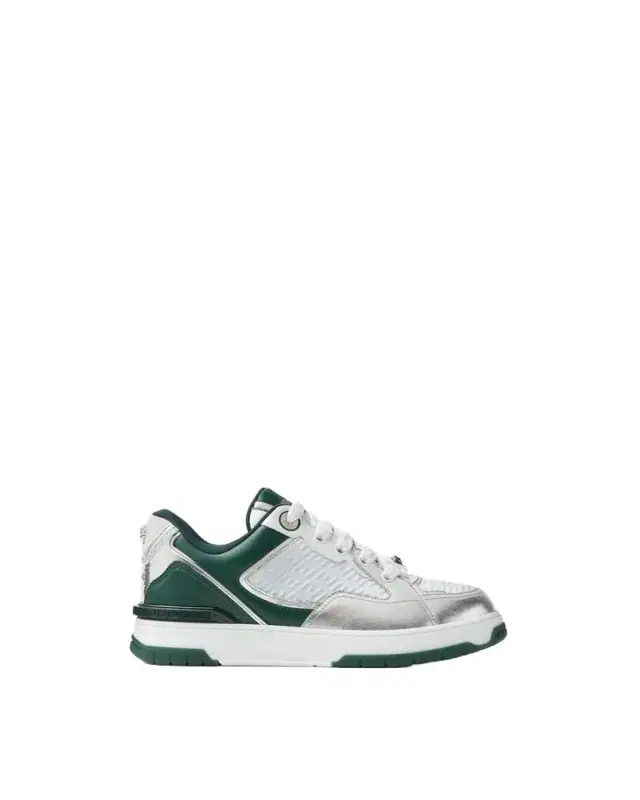 Versace Biggie Basket Metallic Nappa Sneakers
