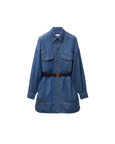 Versace Chambray Denim Mini Dress | Thumbnail 1 Versace Chambray Denim Mini Dress | Thumbnail 1