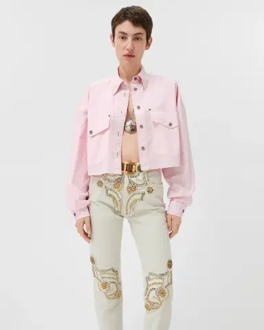 Versace Cotton-Poplin Crop Shirt | Thumbnail 2 Versace Cotton-Poplin Crop Shirt | Thumbnail 2