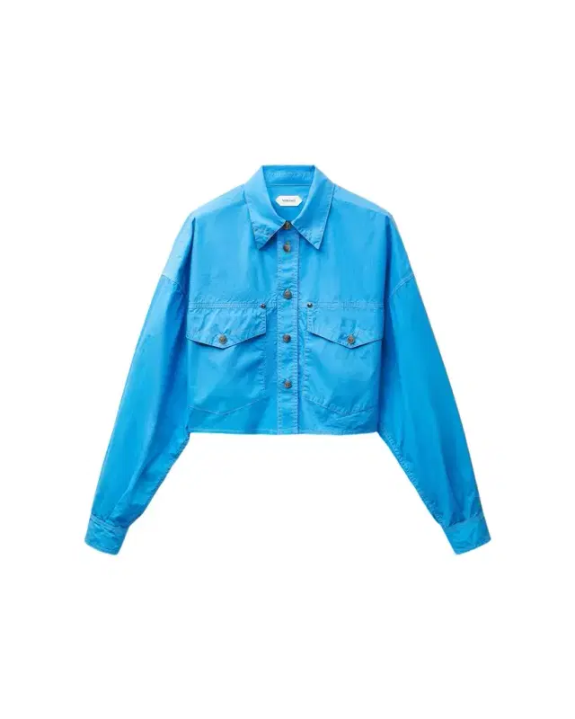 Versace Cotton-Poplin Crop Shirt