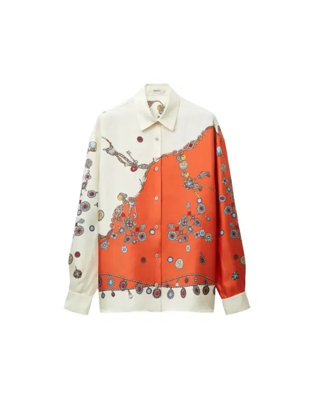Versace Printed Silk Twill Shirt