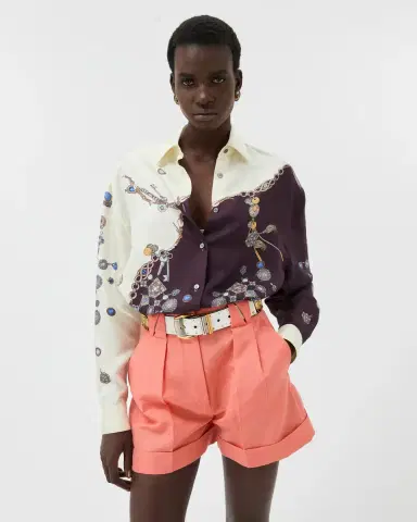 Versace Printed Silk Twill Shirt | Thumbnail 2 Versace Printed Silk Twill Shirt | Thumbnail 2
