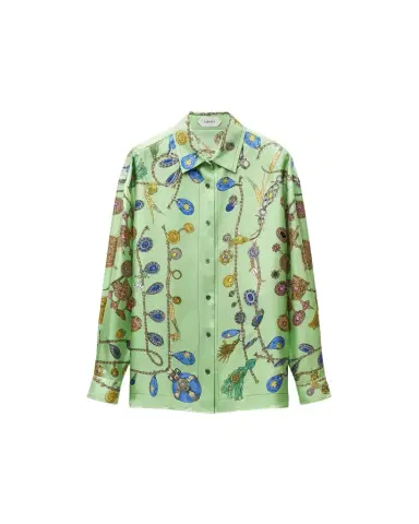Versace Printed Silk Twill Shirt | Thumbnail 1 Versace Printed Silk Twill Shirt | Thumbnail 1