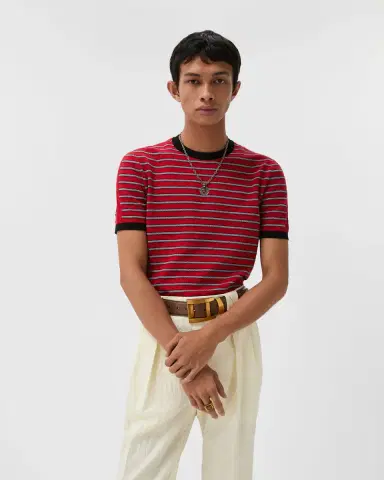 Versace Jacquard Cotton-Blend Knit T-Shirt | Thumbnail 2 Versace Jacquard Cotton-Blend Knit T-Shirt | Thumbnail 2