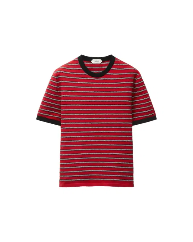 Versace Jacquard Cotton-Blend Knit T-Shirt
